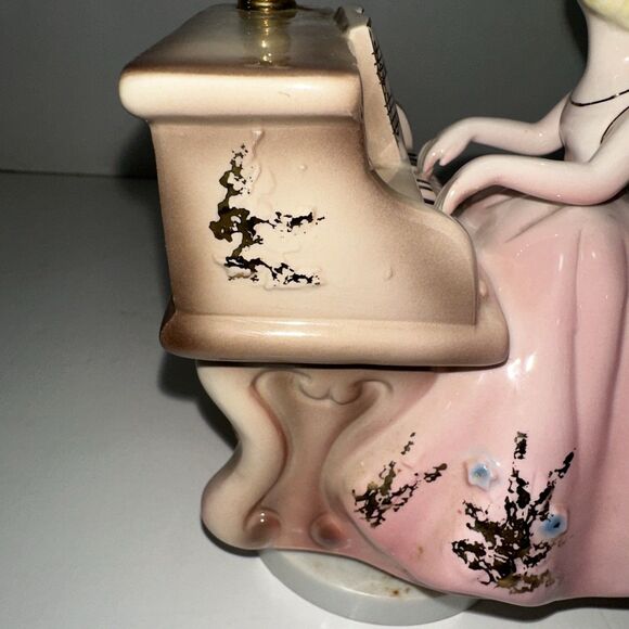 Vintage Josef Originals Revolving Music Box Girl Playing Piano Candelabra  Works - Picture 13 of 16
